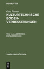Buchcover Allgemeines, Entwässerung
