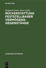 Buchcover Rückerstattung feststellbarer Vermögensgegenstände