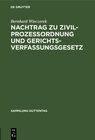 Buchcover Zivilprozessordnung und Gerichtsverfassungsgesetz