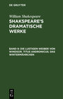 Buchcover [Dramatische Werke] Shakspeare's dramatische Werke
