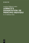 Buchcover Leibnitz's Dissertation de principio individui