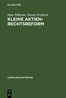 Buchcover Kleine Aktienrechtsreform