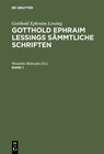 Buchcover [Sämmtliche Schriften] @Gotthold Ephraim Lessings Sämmtliche Schriften