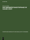 Buchcover Die Ebenbürtigkeitsfrage im Hause Croy