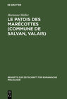 Buchcover Le patois des Marécottes (Commune de Salvan, Valais)