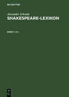 Buchcover Alexander Schmidt: Shakespeare-Lexikon / A–L