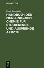 Buchcover Handbuch der medizinischen Chemie für studierende und ausübende Aerzte