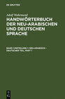 Buchcover Adolf Wahrmund: Handwörterbuch der neu-arabischen und deutschen Sprache / Neu-arabisch - deutscher Teil