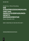 Buchcover Einleitung, Par. 1 bis 373a StPO
