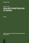 Buchcover Dialektometrische Studien : anhand italoromanischer, rätoromanischer und galloromanischer Sprachmaterialien aus AIS und 