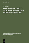 Buchcover Grammatik und Vokabularium der Bongu - Sprache