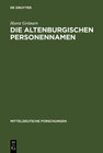 Buchcover Die Altenburgischen Personennamen