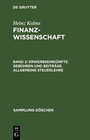 Buchcover Erwerbseinkünfte, Gebühren und Beiträge, allgemeine Steuerlehre