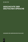 Buchcover Geschichte der deutschen Sprache