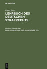 Buchcover Franz Liszt: Lehrbuch des deutschen Strafrechts / Einleitung und Allgemeiner Teil