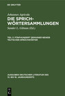Buchcover Fünfhundert gemainer newer teutscher Sprüchwörter