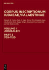 Buchcover Corpus Inscriptionum Iudaeae/Palaestinae / Jerusalem, Part 2: 705-1120