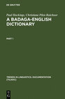 Buchcover A Badaga-English Dictionary