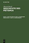 Buchcover Der Pietismus in der lutherischen Kirche des 17. und 18. Jahrhunderts