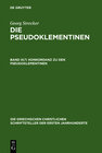 Buchcover Die Pseudoklementinen / Konkordanz zu den Pseudoklementinen. Teil 1