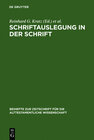 Buchcover Schriftauslegung in der Schrift