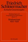 Buchcover Briefwechsel 1825–1828