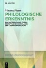 Buchcover Philologische Erkenntnis