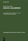 Buchcover Hacia Calderon / La cena del Rey Baltasar