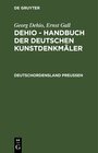 Buchcover Georg Dehio: Dehio - Handbuch der deutschen Kunstdenkmäler / Deutschordensland Preußen