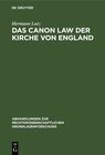 Buchcover Das Canon Law der Kirche von England