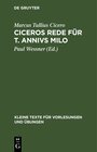 Buchcover Ciceros Rede für T. Annivs Milo