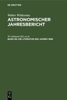 Buchcover Astronomischer Jahresbericht / Die Literatur des Jahres 1966