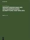 Buchcover Gesamtverzeichnis des deutschsprachigen Schrifttums 1700–1910 (GV) / A - Ac
