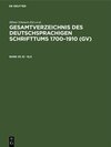 Buchcover Gesamtverzeichnis des deutschsprachigen Schrifttums 1700–1910 (GV) / Ei - Els