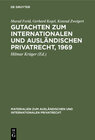 Buchcover Gutachten zum Internationalen und Ausländischen Privatrecht, 1969