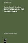 Buchcover Einführung in die Sozialethik