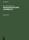 Buchcover Romanistisches Jahrbuch / (1967)