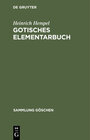 Buchcover Gotisches Elementarbuch