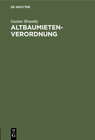 Buchcover Altbaumietenverordnung