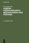 Buchcover Lebens-Versicherungsbedingungen und Prämien / 1955