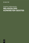 Buchcover Religion des Konkreten Geistes