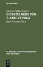 Buchcover Ciceros Rede für T. Annivs Milo