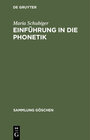 Buchcover Einführung in die Phonetik