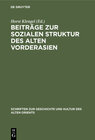 Buchcover Beiträge zur sozialen Struktur des Alten Vorderasien