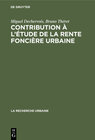 Buchcover Contribution à l'étude de la rente foncière urbaine