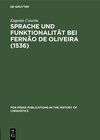 Buchcover Sprache und Funktionalität bei Fernão de Oliveira (1536)