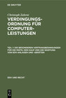Buchcover Christoph Zahrnt: Verdingungsordnung für Computerleistungen / Die Besonderen Vertragsbedingungen für die Miete, den Kauf