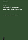 Buchcover Karl Neumeyer: Internationales Verwaltungsrecht / Innere Verwaltung, Teil 2