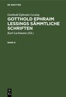 Buchcover Gotthold Ephraim Lessings Sämmtliche Schriften. Band 8