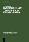 Buchcover Untersuchungen von Harn und Konkrementen